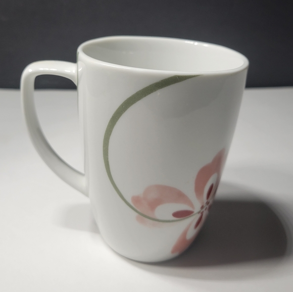 Corelle Coordinates Coffee Mug Tea Cup White with Pretty Pink Flowers Porcelain - Picture 3 of 9